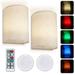 Kayannuo Valentines Day Clearance Wall Sconce Magnetic Wireless Wall Sconce RGB Color Dimmable With Fabric Linen Shade And Remote Control Wall Sconce Lighting Decorative 2 Piece Set For Bedroom