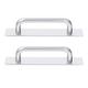 2 Pcs Drawer Pulls Kitchen Cabinet Handles Wardrobe Door Handle Drawer Handles Sliding Door Handle Hole-free Handle Wooden Door Aluminum Alloy