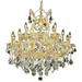 19 Light Chandelier-28 inches Tall and 30 inches Wide-Clear Crystal Color-Gold Finish Bailey Street Home 390-Bel-5047913