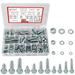 256PCS Heavy Duty Bolts and Nuts Assortment Kit 1/4-20 5/16-18 3/8-16 Hex Bolts Machine Screws Nuts Flat Lock Washers Assortment Kit