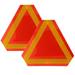 2 Pcs Vehicle Reflective Tailgate Emblems Triangle Sign Auto Sign Golf Signs Slow Moving Sign