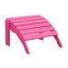 DuroGreen Adirondack Chair Ottoman Made With All-Weather Tangentwood Oversized High End Outdoor Foot Stool No Maintenance Patio Chair Foot Rest Made in the USA Pink