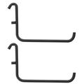 2 Pcs Turntable Stand Coat Rack Shelf Metal Pegboard Pegs Perfboard Brackets Bracket Metal Iron