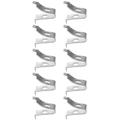 10 Pcs Wood Shelves Metal Shelf Freezer Shelves Shelf Clip Adjustable Shelving Brackets Shelving Bracket Clips Shelf Bracket Clip Melaleuca Stainless Steel