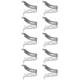 10 Pcs Wood Shelves Metal Shelf Freezer Shelves Shelf Clip Adjustable Shelving Brackets Shelving Bracket Clips Shelf Bracket Clip Melaleuca Stainless Steel