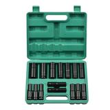 Spirastell Socket Socket Sizes Set 15-Piece Socket CR-V Material Box 1/2 Inch Drive 8-22mm Carbon Steel 3/8 Inch Adapter Carbon Steel Box 10-22mm 3/8 Inch Set 10-Piece Socket Sizes 10-22mm 3/8 dsfen