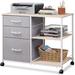3 Drawer Mobile File Cabinet - 15.75"D x 29.53"W x 26.77"H