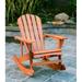 Adirondack Rocking Chair Solid Wood Chairs Finish Outdoor Furniture for Patio Backyard Garden - Walnut Brown