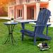 Adirondack Chair Solid Wood Outdoor Patio Furniture for Backyard Garden Lawn Porch -Navy Blue
