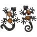 2 Pcs Home Decor Outdoor Decorations for Patio Wall Metal Outdoor Wall Decor Hanging Wall Decor Gecko Wall Hanging Household Iron