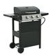 Ufurpie 3 Burners BBQ Propane Gas Grill Side Burner & Thermometer Stainless Steel 25 650 BTU Output Stainless Steel Grill for Outdoor Patio Garden Barbecue(3-Burners Grill) Black