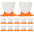 12 Pcs Foot Egg Tray Utensil Holder Egg Holder Egg Cup For Kitchen Cartoon Egg Cups Holder Child