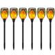 Solar Flame Torch Lights for Garden Decor 6Pack Solar Lights Outdoor Garden Lights Solar Powered LED Torches for Outside Decor Outdoor Decorations for Patio Garden A