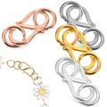 4 Pcs Sterling Silver Necklace Jewelry Making Supplies Cute Ornament Rose Gold Choker Jewelry Necklace Clasps Necklace Charm Clasps Button S925 Silver