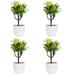 8 Pcs Faux Lemon Potted Plant Ornament Fake Lemon Tree Decors Artificial Bonsai Tree Fake Lemon Trees Office