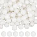100Pcs 12mm Pearl Silicone Beads Pearl Silicone Round Beads Round Silicone Beads Snow White Pearl Beads Silicone Pearl Bead for DIY Jewelry Making Decoration