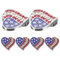 6 Pcs Bow Earrings Earring Making Supplies Bracelet Making Supplies Usa Flags Heart Drop Earrings Heart Charms Pendants for Necklaces Celebrity Alloy