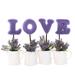 Small Plants Artificial Plants Wedding Items Artificial Potted Plants LOVE Potted Plants Potted Plant Artificial Purple