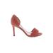 SJP by Sarah Jessica Parker Heels: Slip-on Stilleto Cocktail Party Pink Print Shoes - Women's Size 36.5 - Open Toe