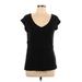 DKNY Sleeveless T-Shirt: Black Tops - Women's Size Large