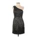 Forever 21 Cocktail Dress - Sheath Open Neckline Sleeveless: Black Print Dresses - Women's Size Small