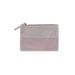 H&M Leather Clutch: Pebbled Gray Print Bags