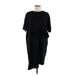 Trafaluc by Zara Casual Dress - Sheath Crew Neck Short sleeves: Black Solid Dresses - Women's Size Small