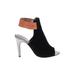 Pedro Garcia Heels: Black Color Block Shoes - Women's Size 38.5