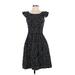 Emily and Fin Casual Dress - A-Line: Black Stars Dresses - Women's Size Small