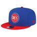 Men's New Era Royal/Red Detroit Pistons Official Team Color 2Tone 9FIFTY Snapback Hat