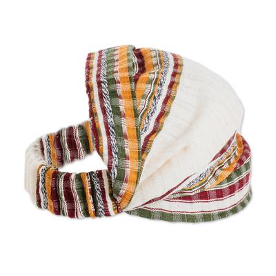 Desert,'Multicolored Cotton Headband Hand-Woven in Guatemala'