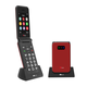 TTfone TT760 4G Big Button Flip Mobile Phone Red / Dock Charger / O2