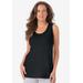 Plus Size Women's Knit Sleep Tank by Dreams & Co. in Black (Size 1X)