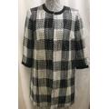 Madeleine New Short 3/4 Sleeve Coat Black/white Size: 12