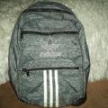 Adidas Bags | Adidas Backpack Full Size Black/Gray 3 Stripes School Bag Travel Gym Trefoil | Color: Black/Gray | Size: Os