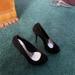 Gucci Shoes | Gucci Suede Heel / Pump Black Tall | Color: Black | Size: 7.5