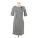 Rabbit Rabbit Rabbit Designs Cocktail Dress - Sheath Crew Neck Short sleeves: Gray Dresses - Women's Size 6