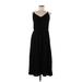 Wild Fable Casual Dress - Midi V Neck Sleeveless: Black Solid Dresses - Women's Size Medium