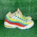 Nike Shoes | Nike Air Max 95 Gs White Blue Yellow Running Sneakers Ck0055-400 Sz 7y Women 8.5 | Color: Red/White | Size: 8.5