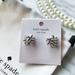 Kate Spade Jewelry | New Kate Spade Bourgeois Bow Studs Silver With Dust Bag O0ru1069 $49 | Color: Silver | Size: Os