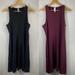 Athleta Dresses | Athleta Santorini Dress Medium Black Burgundy Lot | Color: Black/Pink | Size: M