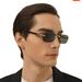 Gucci Accessories | New Gucci Gg1221s 001 Unisex Sunglasses Gucci Rimless Rectangle-Frame Sunglasses | Color: Gold/Gray | Size: Os