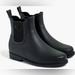 J. Crew Shoes | J. Crew Chelsea Matte Black Rubber Waterproof Rain Ankle Boots Women’s Size 6 | Color: Black | Size: 6