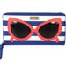 Kate Spade Bags | Kate Spade Make A Splash Sunglasses Neda Zip Around Wallet, Blue/ White Stripe | Color: Blue | Size: Os