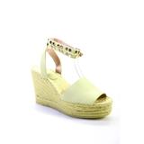 Kate Spade Shoes | Kate Spade Women's Open Toe Espadrille Wedge Sandals Neon Yellow Size 6.5 | Color: Yellow | Size: 6.5
