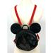 Disney Bags | Disney Loungefly Women Back Pack Size Small Black Saffiano Leather Mickey Mouse | Color: Black/Red | Size: Small