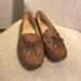 Michael Kors Shoes | Michael Kors Tan Loafers / Slip On Shoes With Bow Accent Size 9.5 Classic Career | Color: Tan | Size: 9.5