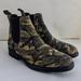 Anthropologie Shoes | Anthropologie Jacinta Green Camo Print Leather Chelsea Boots Eu 40 | Color: Green | Size: 9.5