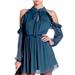 Free People Dresses | Free People You And I Cold Shoulder Mini Dress Small 2. Nwt | Color: Blue/Green | Size: 2