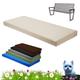 2, 3 & 4 Seater Garden Bench Pad | Patio Pub Furniture seat Cushion | Weather & Water Resistance Fabric, Soft Non-Slip Rectangle Comfortable | Outdoor/Indoor | Removable Zip Cover (Sand, 4 Seater)